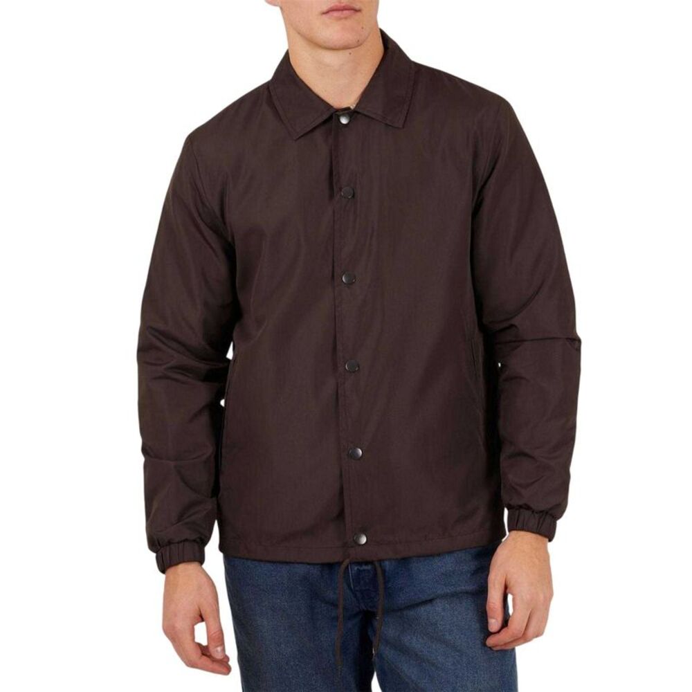 Brave Soul Mens Lightweight Coach Jacket / Mocha Brown
